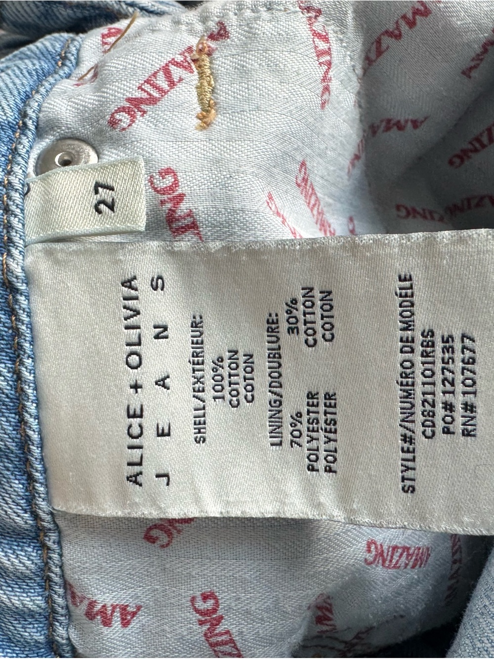 Alice + Olivia Light Blue Distressed Denim Cutoff Shorts - Picture 4 of 4